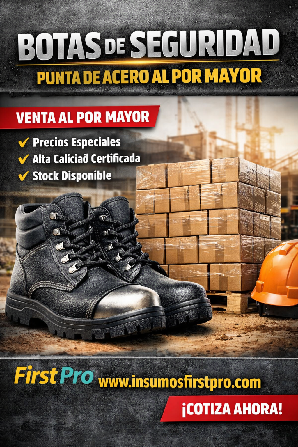 botas de seguridad punta de acero al por mayor