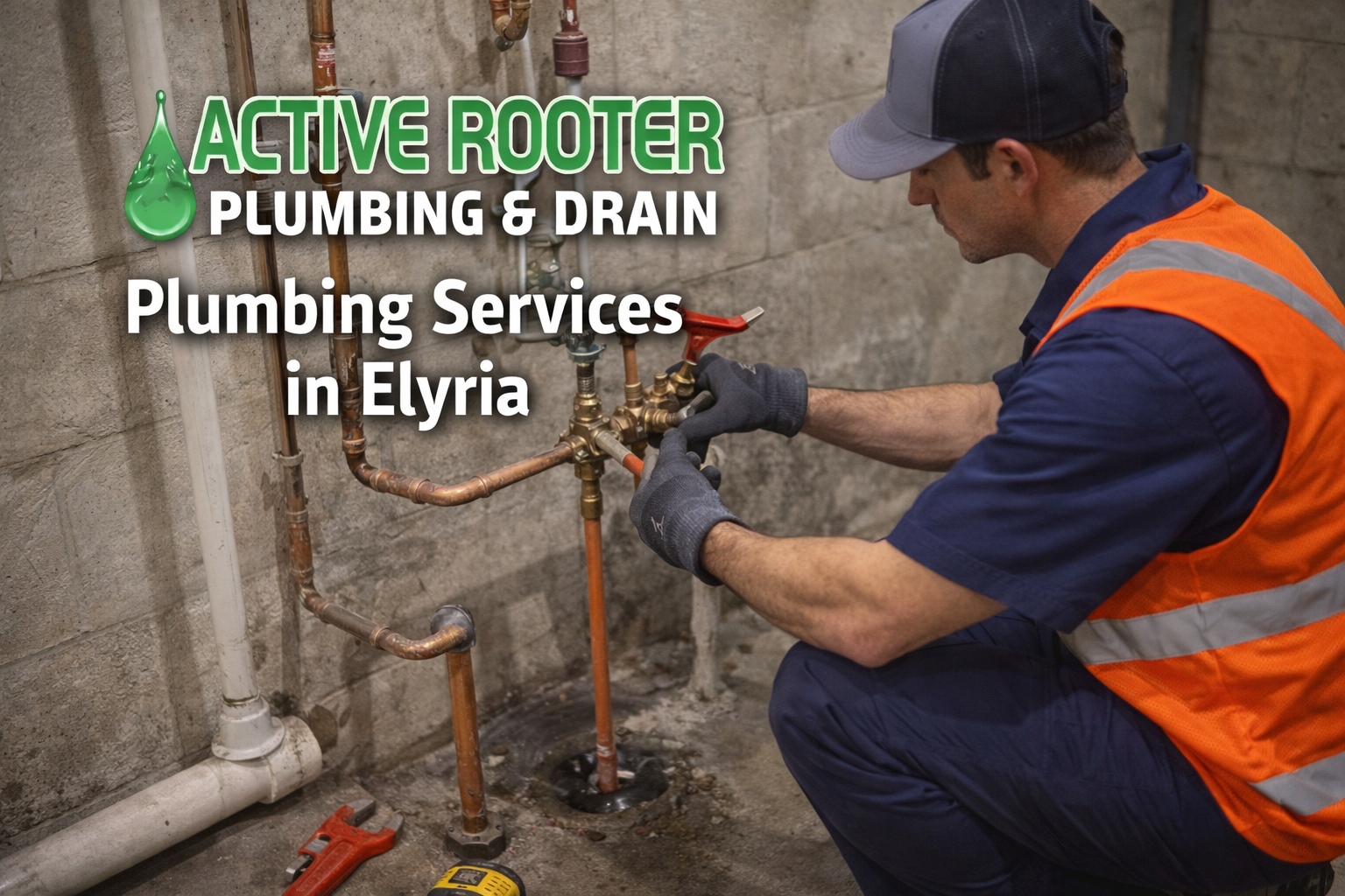 Plumber at work in Elyria area